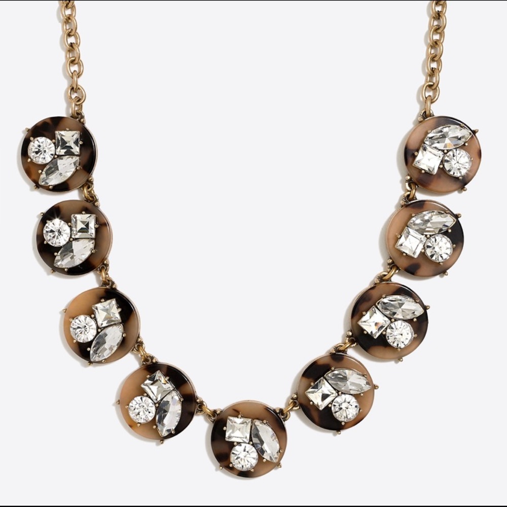 J Crew Tortoise Crystal Necklace